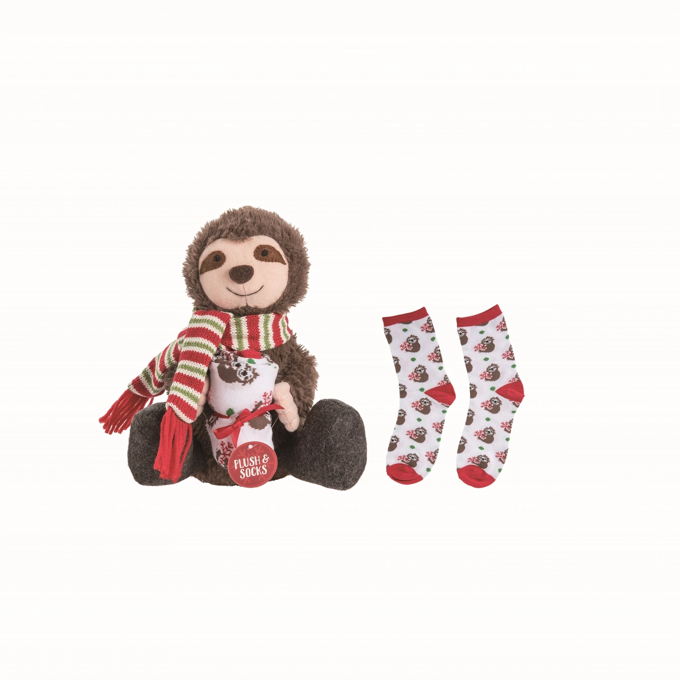 Sale Christmas Plush Sloth W/Socks