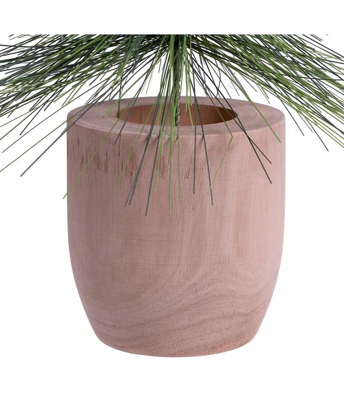 Kurt S. Adler - 15"-19" Un-Lit Miniature Slim Pine Potted Trees, 3-Piece Set - Image 5