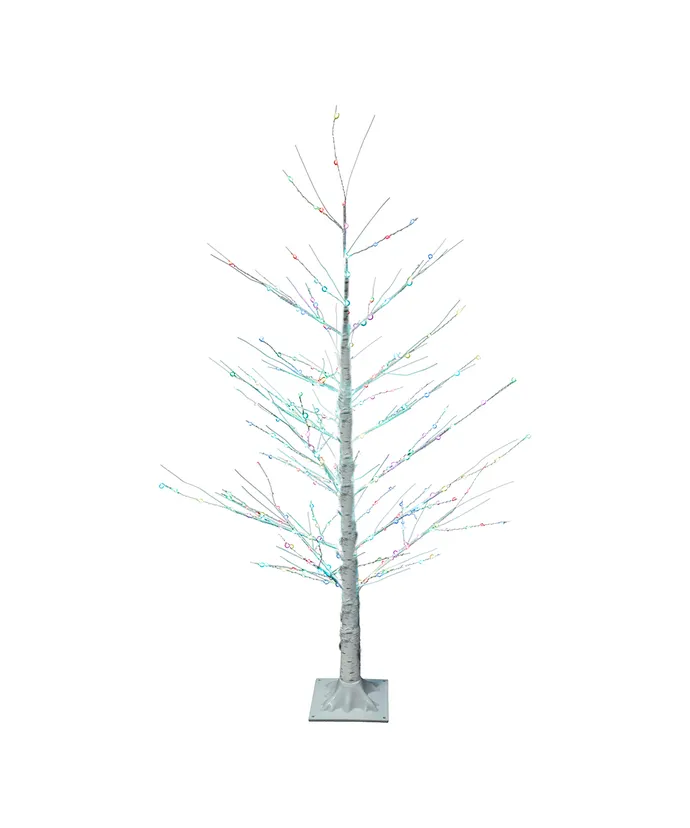 Kurt S. Adler - 4' Pre-Lit RGB Fairy LED White Birch Tree