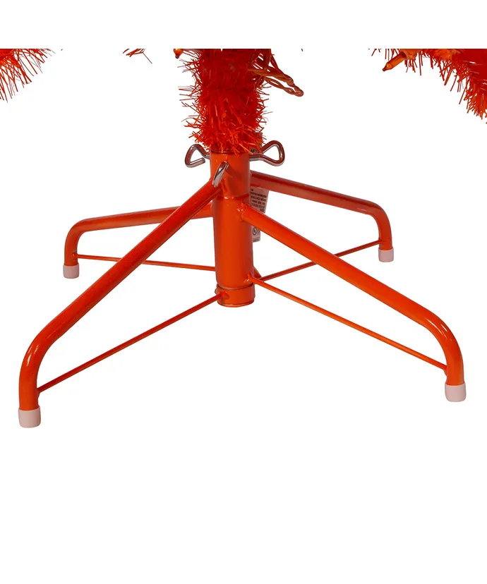 Kurt S. Adler - 7' Pre-Lit Halloween Orange Tree With Orange Incandescent Lights - Image 4