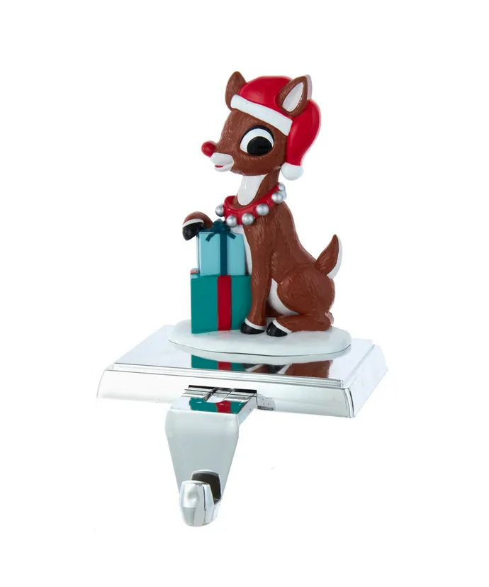 Kurt S. Adler - Rudolph The Red Nose Reindeer® With Presents Stocking Holder