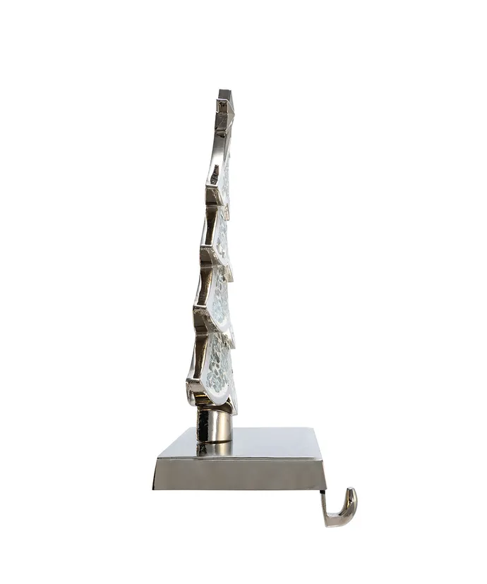 Kurt S. Adler - Silver Metal Christmas Tree and Snowman Stocking Hangers, 2 Assorted - Image 3