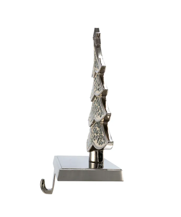 Kurt S. Adler - Silver Metal Christmas Tree and Snowman Stocking Hangers, 2 Assorted - Image 4