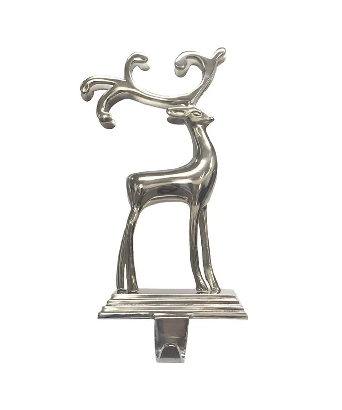 Kurt S. Adler - Silver Reindeer Stocking Hanger