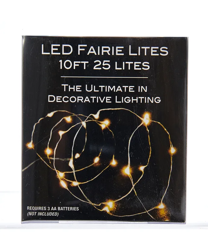 Kurt S. Adler - 10' 25-Light Battery-Operated Warm White LED Fairy Lights, Set Of 24 - Image 2