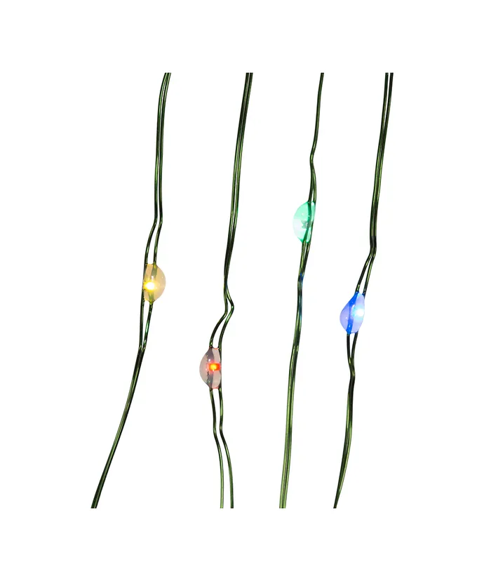 Kurt S. Adler - 10' Battery Operated 25-Light Multicolor Fairy LED Green Wire Light Set