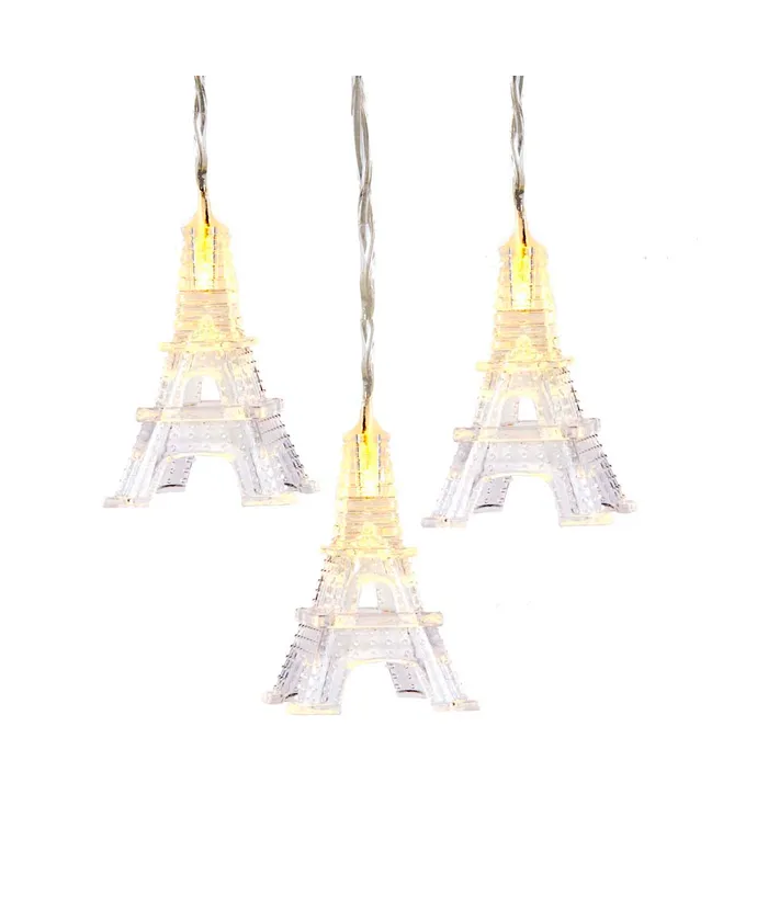 Kurt S. Adler - 11' 10-Light Battery-Operated Eiffel Tower Warm White LED Light Set