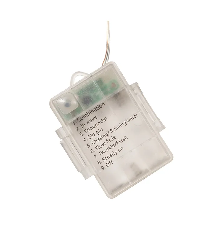 Kurt S. Adler - 16.4' Battery Operated 50-Light Multicolor Fairy LED Multifunction Silver Wire Light Set - Image 4