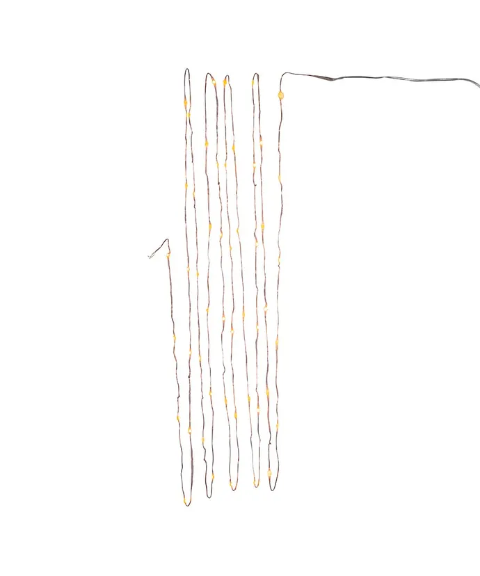 Kurt S. Adler - 18.3' Battery Operated 50-Light Classic White Superbright LED Copper Wire Light Set - Image 2