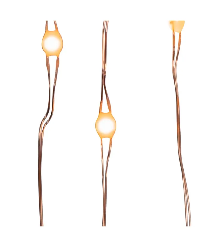 Kurt S. Adler - 18.3' Battery Operated 50-Light Classic White Superbright LED Copper Wire Light Set