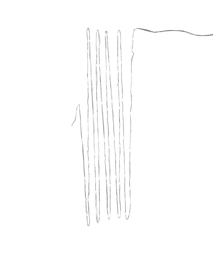 Kurt S. Adler - 18.3' Battery Operated 50-Light Cool White Superbright LED Silver Wire Light Set - Image 4