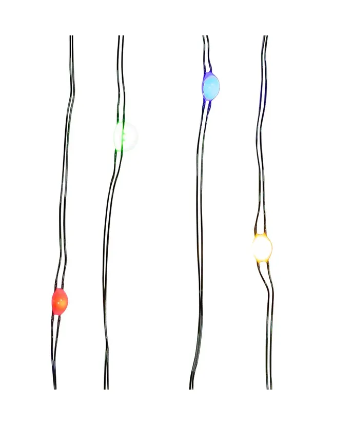 Kurt S. Adler - 18.3' Battery Operated 50-Light Multicolor Superbright LED Green Wire Light Set