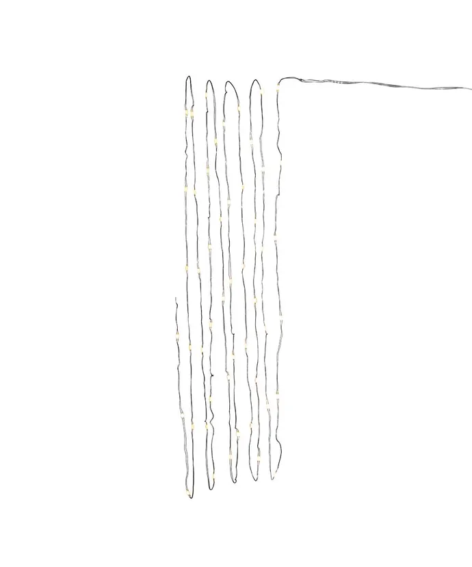 Kurt S. Adler - 18.3' Battery Operated 50-Light Warm White Superbright LED Green Wire Light Set - Image 2
