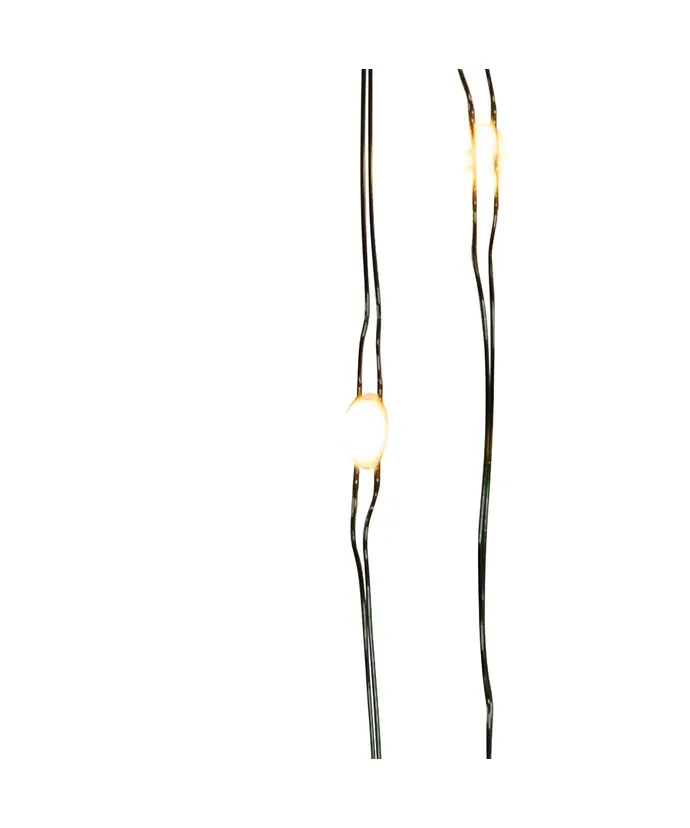 Kurt S. Adler - 18.3' Battery Operated 50-Light Warm White Superbright LED Green Wire Light Set