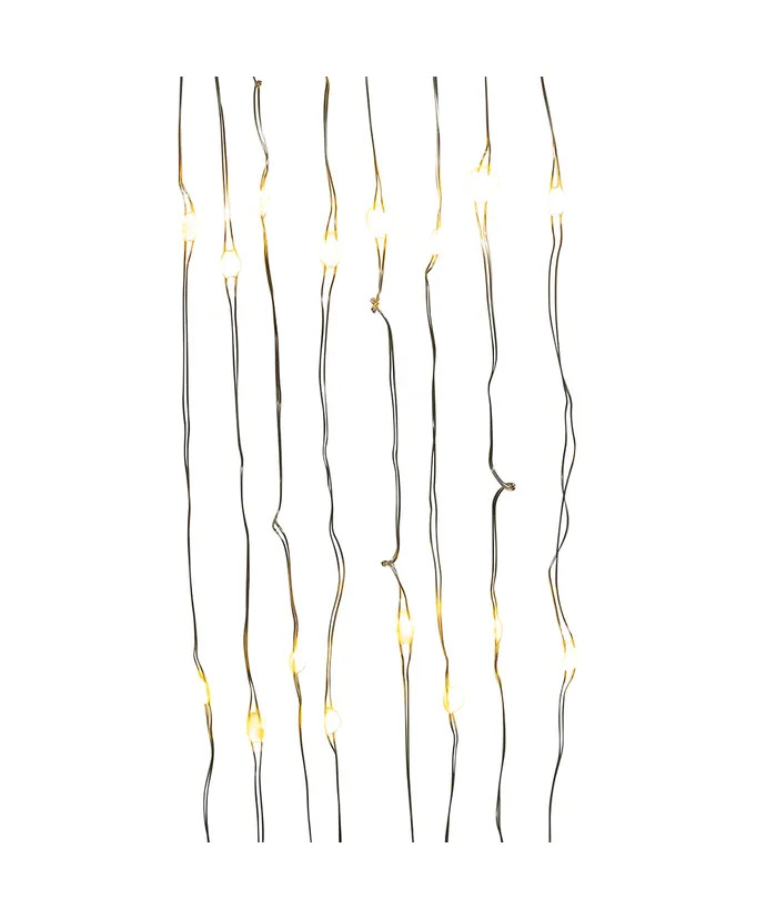 Kurt S. Adler - 18.3' Battery Operated 50-Light Warm White Superbright LED Silver Wire Light Set