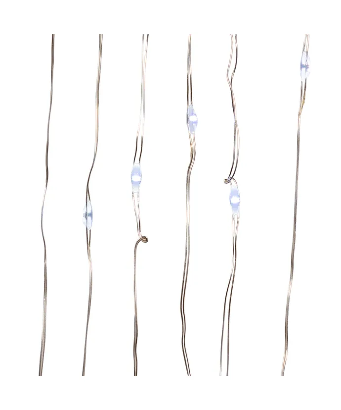 Kurt S. Adler - 19' 50-Light Battery-Operated Cool White LED Fairy Light Set
