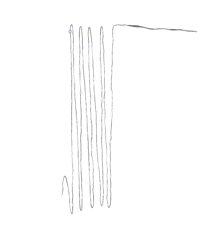 Kurt S. Adler - 19' 50-Light Battery-Operated Cool White LED Green Wire Fairy Lights - Image 2