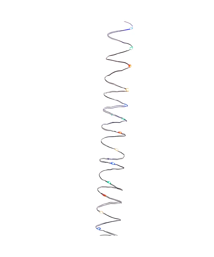 Kurt S. Adler - 19' 50-Light Battery-Operated Multicolored LED Green Wire Fairy Lights - Image 2