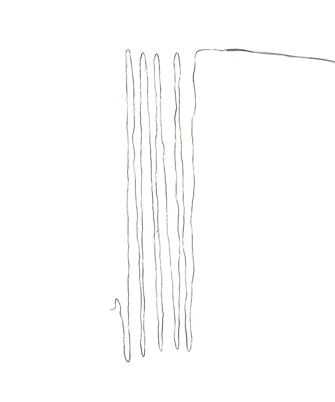Kurt S. Adler - 19' 50-Light Battery-Operated Warm White LED Green Wire Fairy Lights