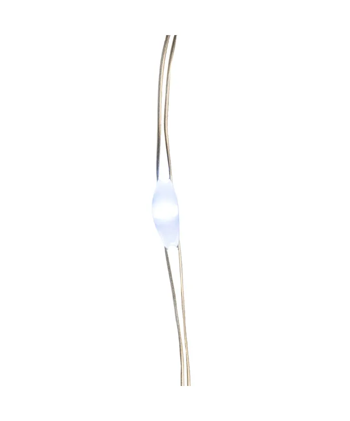 Kurt S. Adler - 19' Battery Operated 50-Light Cool White Soft Twinkle Fairy LED Silver Wire Light Set