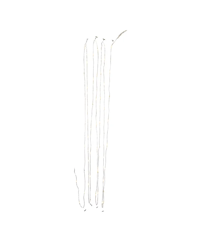 Kurt S. Adler - 19' Battery Operated 50-Light Warm White Soft Twinkle Fairy LED Silver Wire Light Set