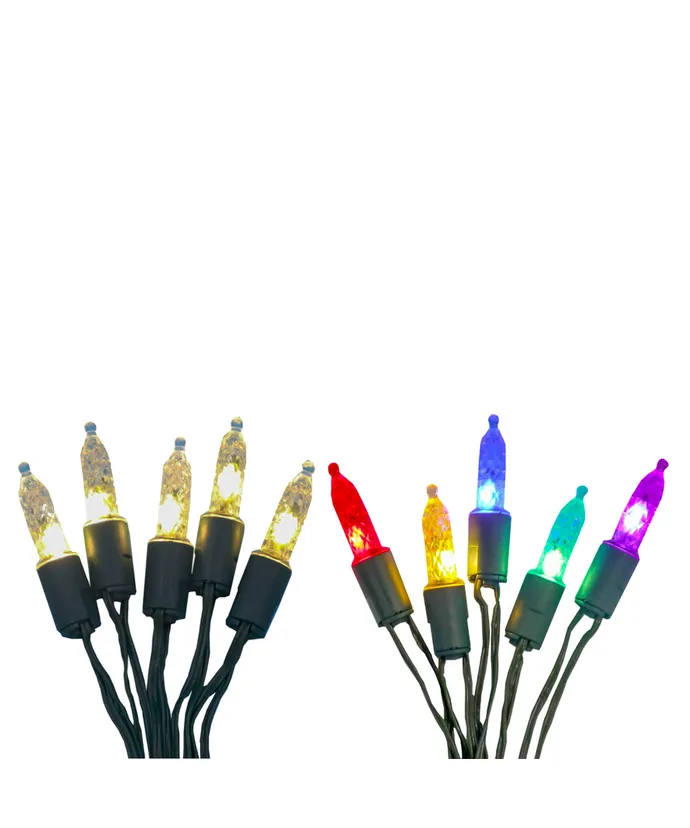 Kurt S. Adler - 20-Light Battery Operated Warm White/Multicolor Miniature Fairy Lights With Clear Wire