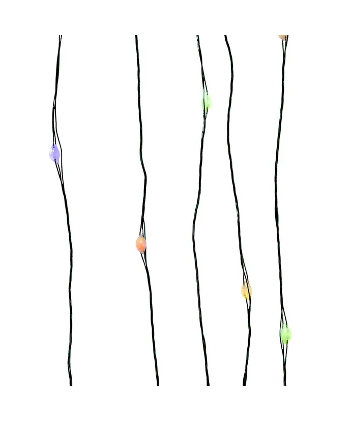 Kurt S. Adler - 34' Battery Operated 100-Light Dual Color (Warm White & Multicolor) LED Green Wire Multifunction Light Set