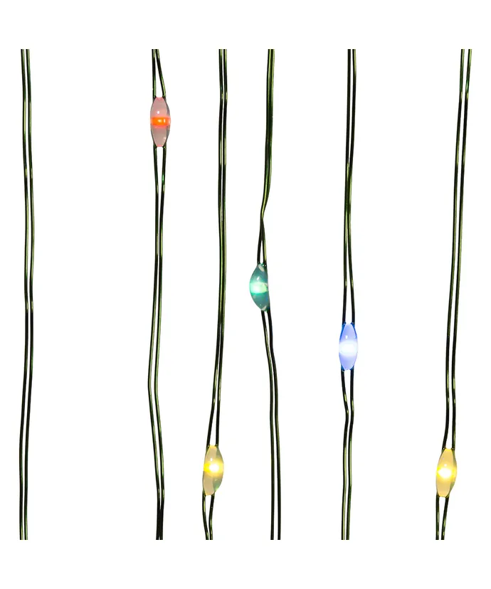 Kurt S. Adler - 35' Battery Operated 100-Light Multicolor Fairy LED Green Wire Light Set