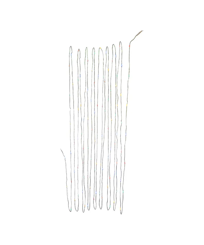 Kurt S. Adler - 35' Battery Operated 100-Light Multicolor Fairy LED Green Wire Light Set - Image 4