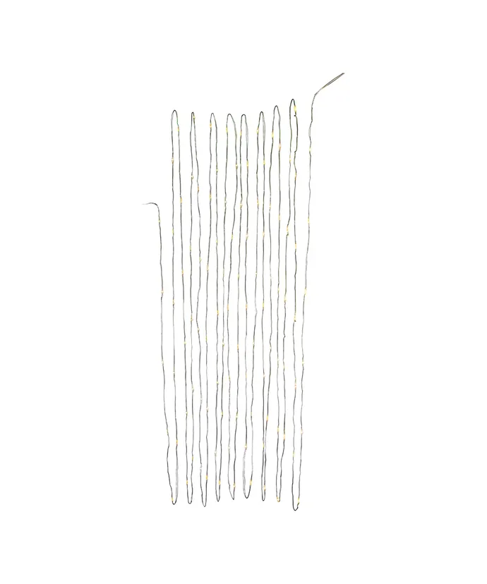 Kurt S. Adler - 35' Battery Operated 100-Light Warm White Fairy LED Green Wire Light Set - Image 5