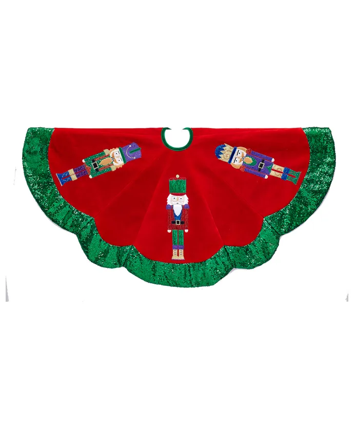 Kurt S. Adler - 48" Velvet Nutcracker Tree Skirt