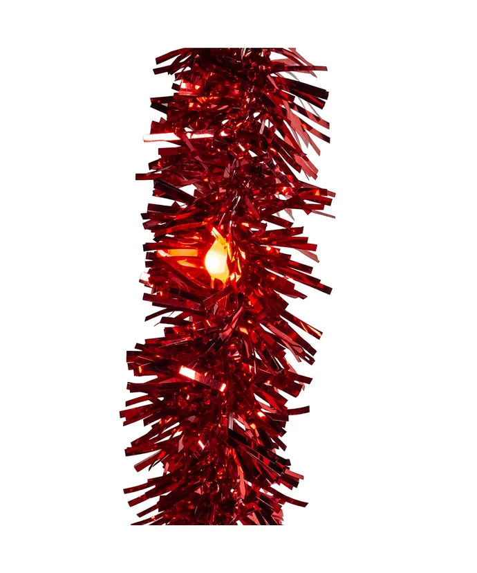 Kurt S. Adler - 6' Battery Operated 20-Light Red & Gold Superbright LED Tinsel Garlands, 2 Assorted - Image 3