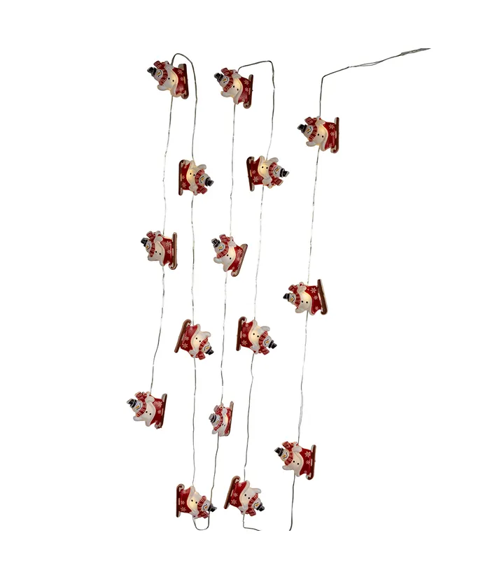 Kurt S. Adler - 7' Battery Operated 15-Light Warm White Fairy LED Santa, Snowman & Truck Light Sets, 3 Assorted - Image 9