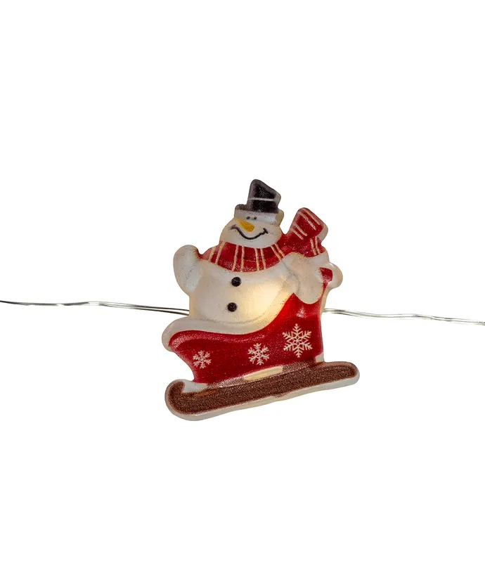 Kurt S. Adler - 7' Battery Operated 15-Light Warm White Fairy LED Santa, Snowman & Truck Light Sets, 3 Assorted - Image 8