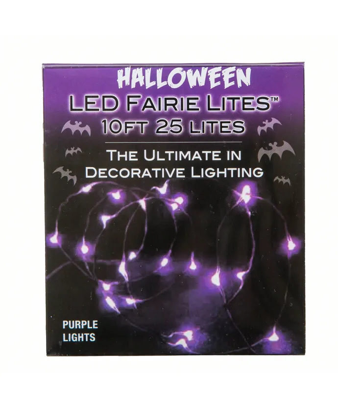 Kurt S. Adler - 8' UL 25-Light Battery-Operated Purple Fairy Lights LED Light Set - Image 3