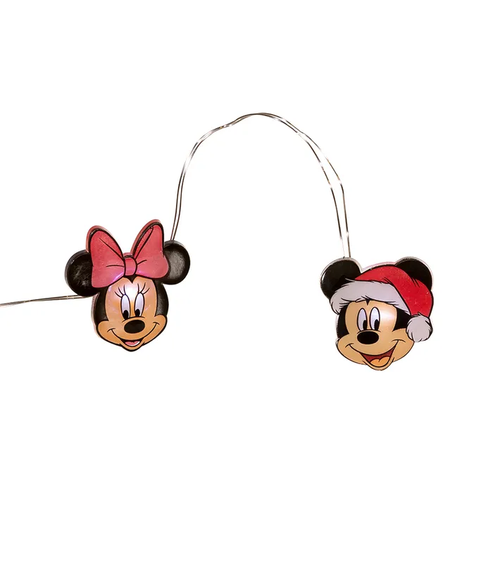 Kurt S. Adler - 9' 20-Light Battery-Operated Disney© Mickey and Minnie LED Fairy Light Set - Image 3