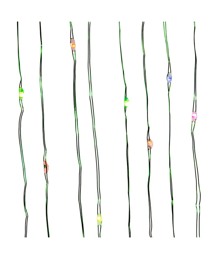 Kurt S. Adler - Battery Operated 50-Light RGB Fairy LED Green Wire Light Set