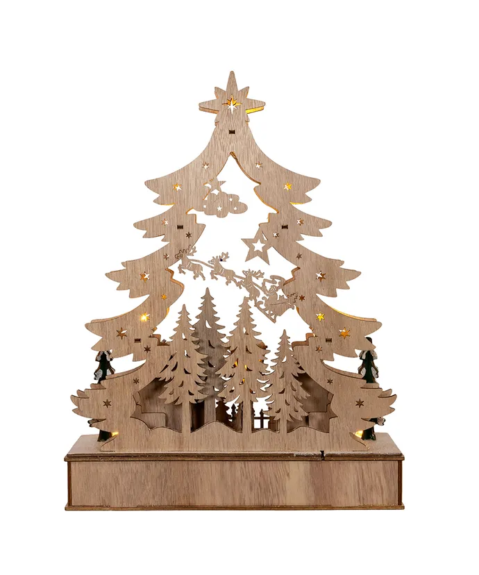Kurt S. Adler - 12.6" Battery Operated Lighted Christmas Tree Village