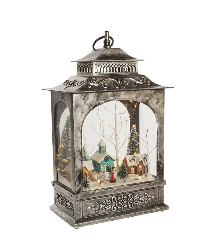 Kurt S. Adler - 15" Battery-Operated LED Musical Christmas Village Lantern - Image 3