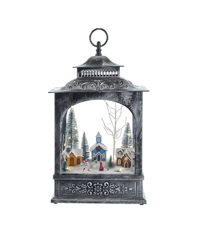Kurt S. Adler - 15" Battery-Operated LED Musical Christmas Village Lantern - Image 4