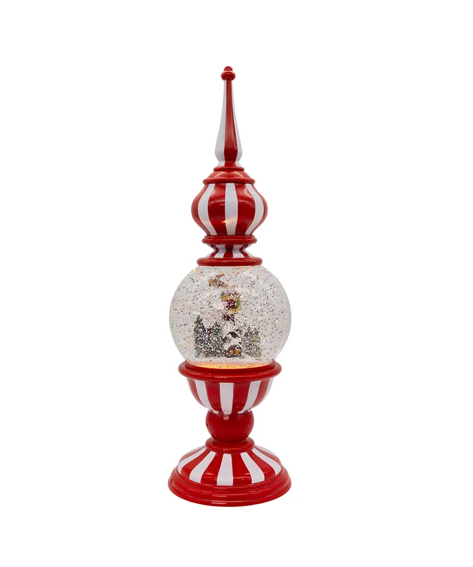Kurt S. Adler - 16" Battery Operated USB Lighted Tower With Santa Scene Village