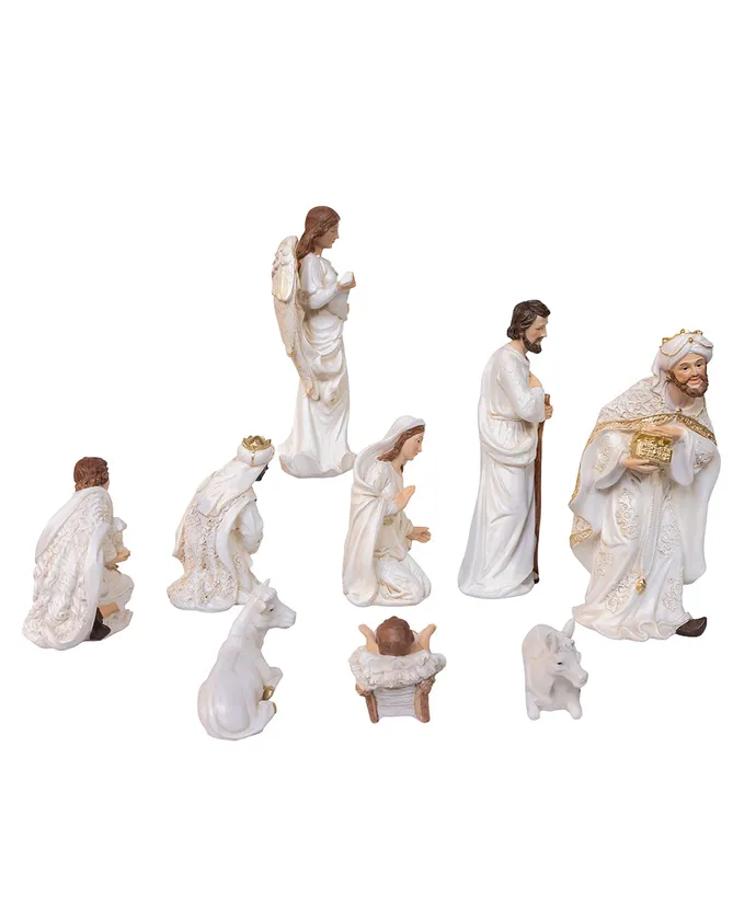 Kurt S. Adler - 2-8.25" Nativity Table Piece, 10-Piece Set