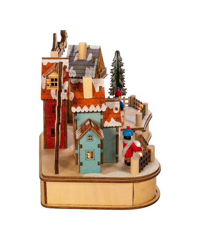 Kurt S. Adler - 7" Battery-Operated LED Musical House With Motion