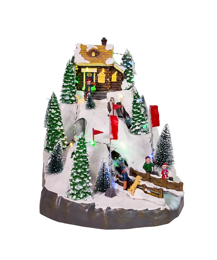 Kurt S. Adler - Battery-Operated LED Musical Skiing Village