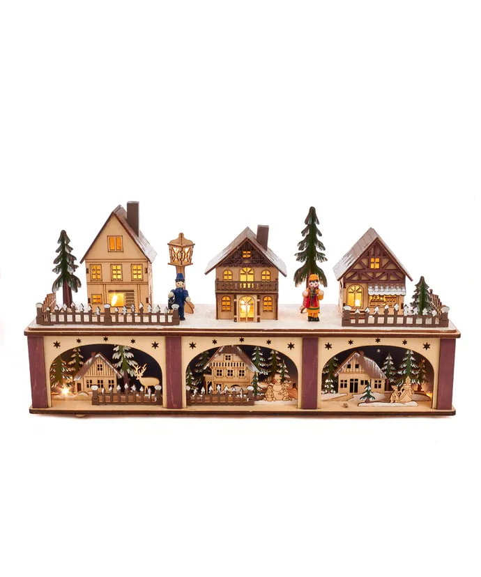 Kurt S. Adler - Battery-Operated LED Wooden Village Houses