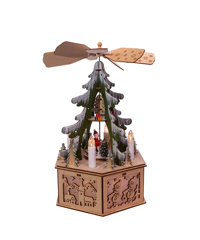 Kurt S. Adler - Battery-Operated Musical LED Christmas Tree Windmill Scene