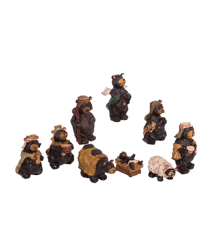 Kurt S. Adler - Bear Nativity Set, 9-Piece Set