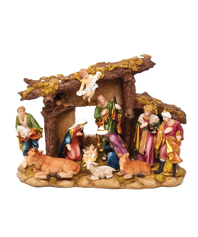 Kurt S. Adler - Nativity Set With 11 Figures and Stable