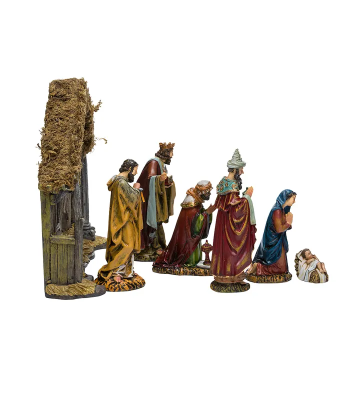 Kurt S. Adler - Nativity Set With Stable, 7-Piece Set