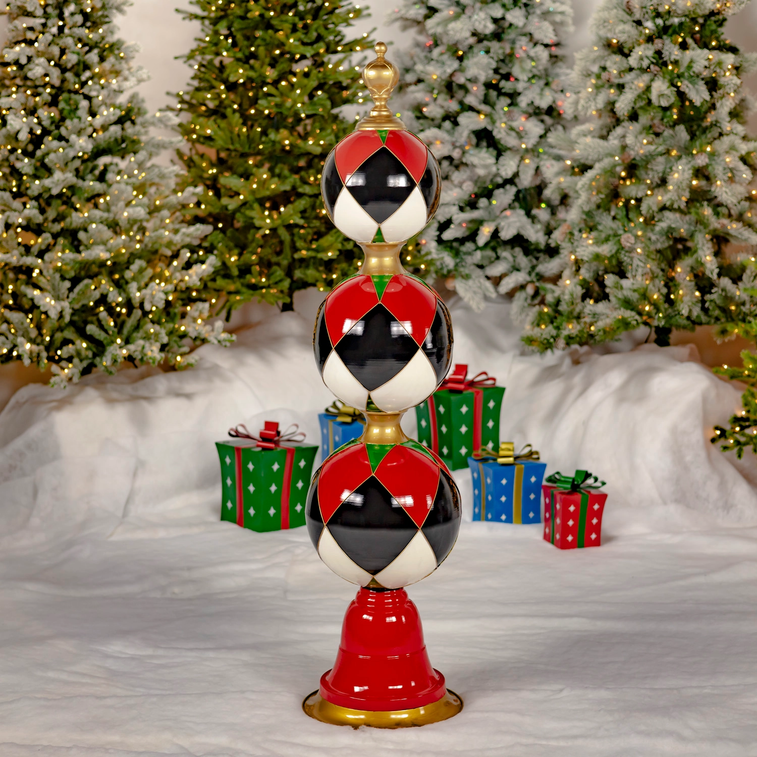 Decorative Christmas Ornament Towers - 7 Styles - Assorted Sizes